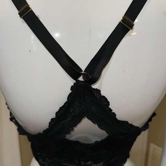 AERIE LACE RACER BACK BLACK  BRALETTE - Picture 7 of 8